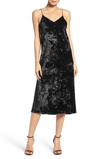 Women's Nsr Velvet Midi Slipdress