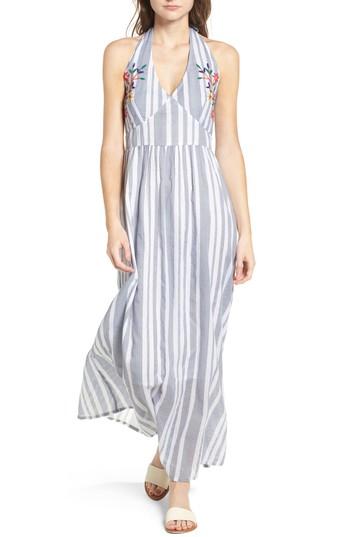 Women's Raga Setting Sail Stripe Maxi Dress - Blue