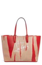 Christian Louboutian Cabata Loubi Kraft Leather Tote - Brown