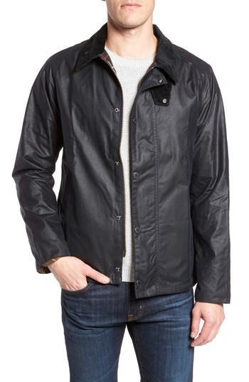 Men's Barbour Heskin Waxed Cotton Jacket - Blue