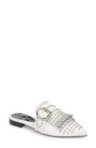 Women's Jeffrey Campbell Daniel Studded Loafer Mule .5 M - White