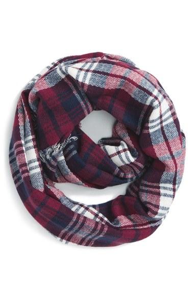 Junior Women's Bp. 'heritage' Plaid Infinity Scarf