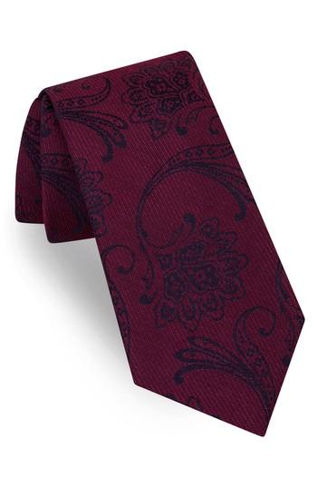 Men's Ted Baker London Persian Paisley Silk Tie, Size - Red