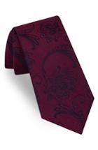 Men's Ted Baker London Persian Paisley Silk Tie, Size - Red