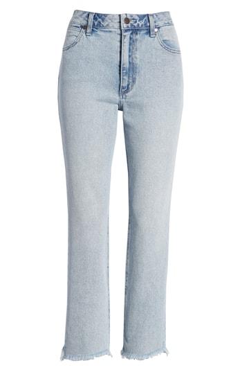 Women's Wrangler Acid Wash High Waist Crop Jeans - Blue