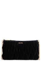 Miu Miu Velvet Matelasse Clutch - Black