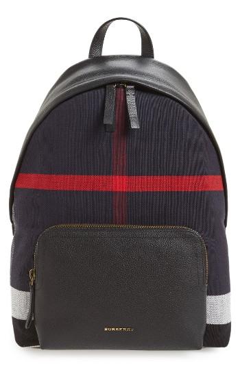 Men's Burberry Abbeydale Canvas Backpack - Black