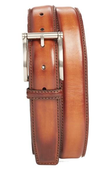 Men's Magnanni Carbon Leather Belt