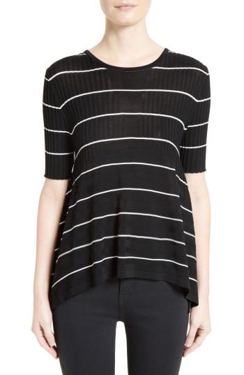 Women's Opening Ceremony Delta Stripe Top - Black