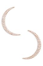 Women's Shashi Pave Crescent Earrings