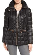 Petite Women's Bernardo Packable Jacket With Down & Primaloft Fill P - Black