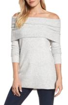 Women's Halogen Convertible Neckline Sweater - Grey