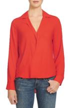 Women's 1.state Surplice Crepe Blouse, Size - Red