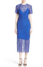 Women's Diane Von Furstenberg Lace Midi Sheath Dress - Blue