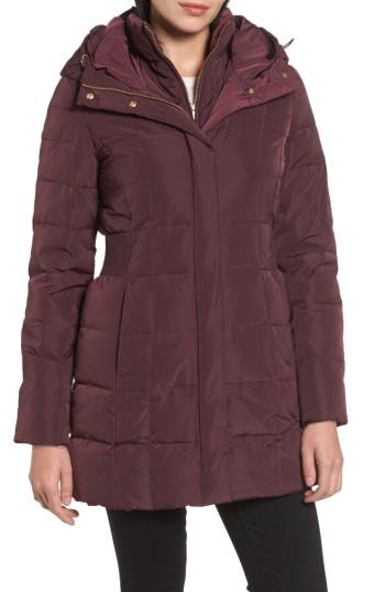 Women's Coal Haan Hooded Down & Feather Jacket - Red