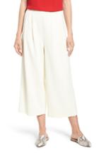 Women's Vince Camuto Front Pleat Wide Leg Crop Pants - White
