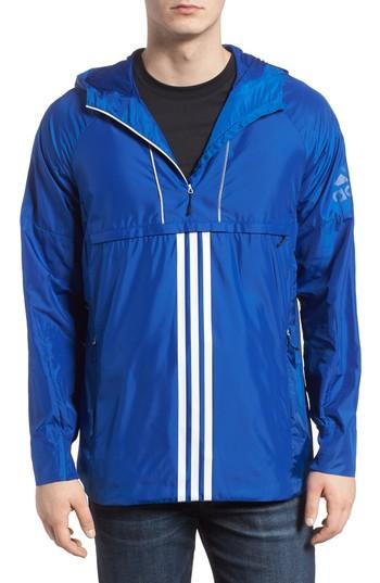 Men's Adidas Id Wovenshell Anorak - Blue