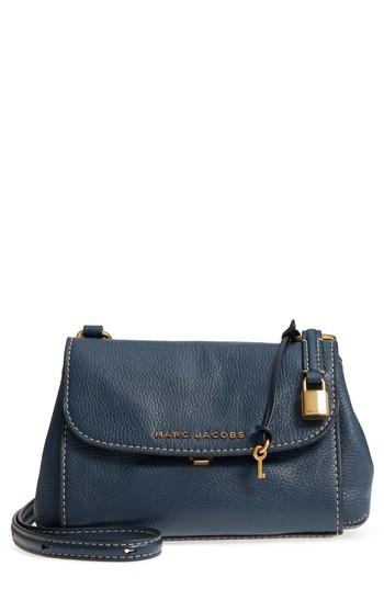 Marc Jacobs Mini The Boho Grind Leather Shoulder Bag - Blue