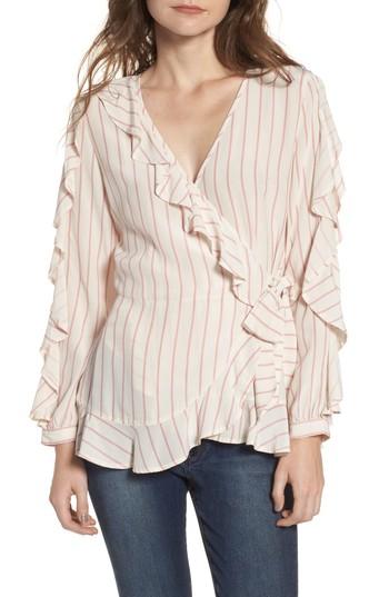 Women's Leith Ruffle Wrap Top - White