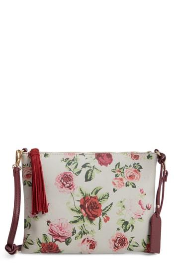 Sole Society Printed Faux Leather Pouch - Red