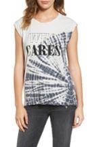 Women's Pam & Gela Frankie - Who Cares Tie Dye Tee, Size - Grey
