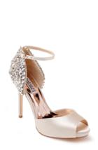 Women's Badgley Mischka Ankle Strap Pump .5 M - White