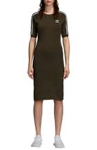 Women's Adidas 3-stripes Dress - Green