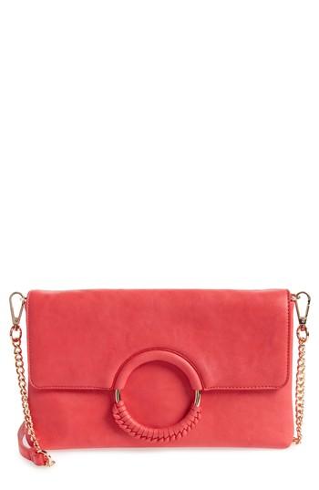 Sole Society Faux Leather Clutch - Black