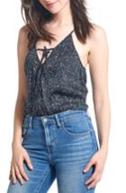 Women's Thieves Like Us Tie Front Faux Wrap Tank, Size - Blue