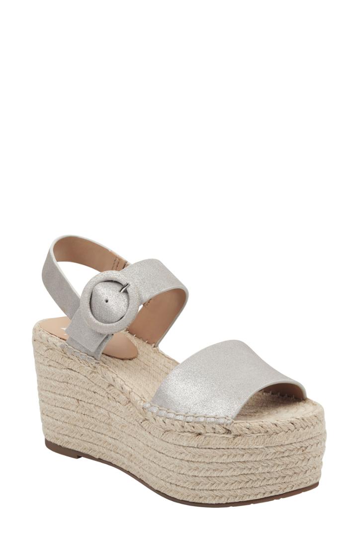 Women's Marc Fisher Ltd Rex Platform Sandal M - Metallic
