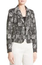 Women's Max Mara Faglia Stretch Cotton Jacquard Blazer