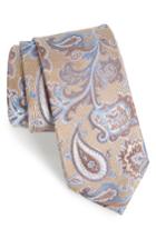Men's Nordstrom Men's Shop Paisley Silk Tie, Size - Beige