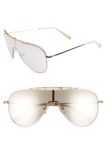 Women's Kendall + Kylie Shield Aviator Sunglasses - Dune/ Gold