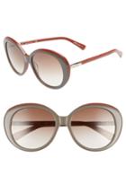 Women's Longchamp 57mm Gradient Oval Sunglasses - Turtledove/ Brick