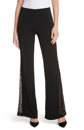 Women's Alice + Olivia Mandy Side Panel Flared Pants - Black