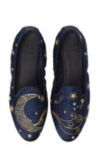 Women's Tory Burch Olympia Embellished Loafer Flat M - Blue