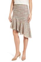 Women's Halogen Tweed Ruffle Skirt - Orange