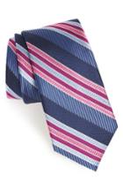 Men's Nordstrom Men's Shop Northwest Stripe Silk Tie, Size - Blue