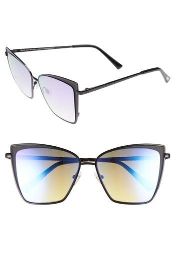 Women's Diff Becky 58mm Sunglasses - Black/ Purple