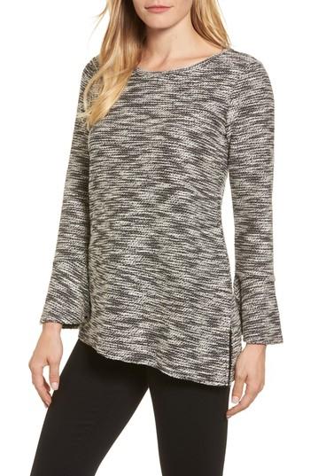 Women's Chaus Bell Cuff Asymmetrical Top - Black