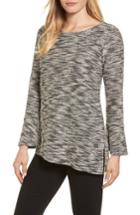 Women's Chaus Bell Cuff Asymmetrical Top - Black