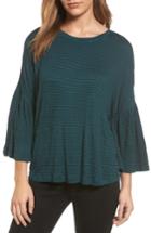 Women's Caslon Stripe Bell Sleeve Tee - Blue/green