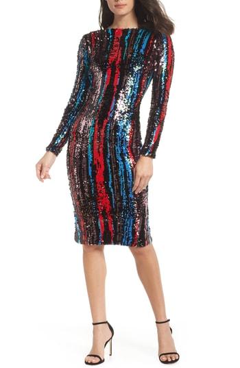 Women's Dress The Population Emery Scoop Back Dress, Size - Red