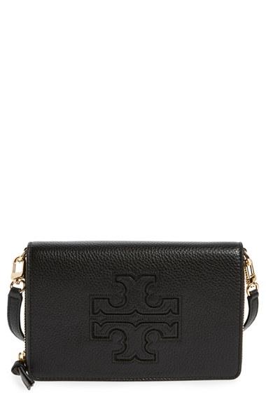 Women's Tory Burch 'harper' Pebbled Leather Wallet Crossbody Bag -
