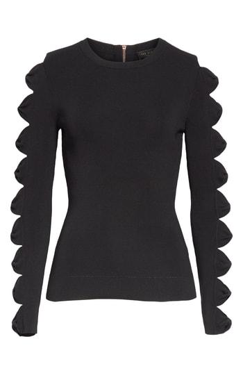 Women's Ted Baker London Yonoh Cutout Sleeve Sweater
