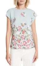 Women's Ted Baker London Soma Patchwork Woven Front Tee