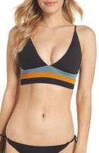 Women's L Space Olivia Triangle Bikini Top - Black