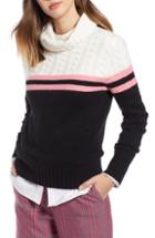 Women's 1901 Colorblock Turtleneck Sweater - Black