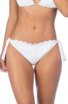 Women's La Blanca Petal Pusher Ruffle Bikini Bottoms - White