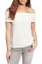 Women's Cupcakes And Cashmere Wineberg Off The Shoulder Top, Size - Ivory